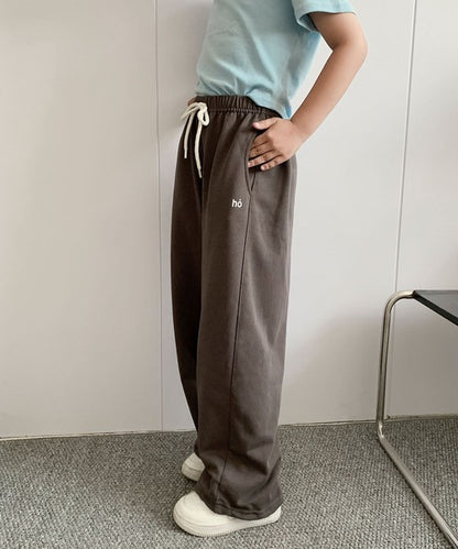 【aimoha-KIDS-】キッズ 　ワイドスウェットパンツ