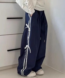 【-aimoha-KIDS-】リボンライン ワイドパンツ