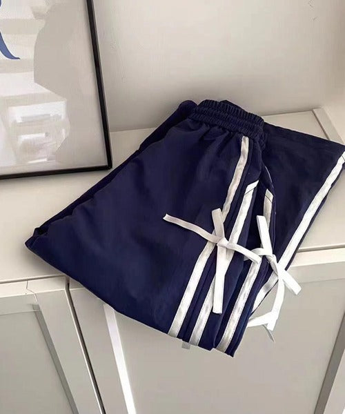 【-aimoha-KIDS-】リボンライン ワイドパンツ