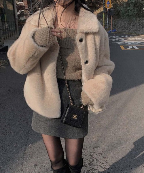 【Jasmine】オフショルダーニットプルオーバー