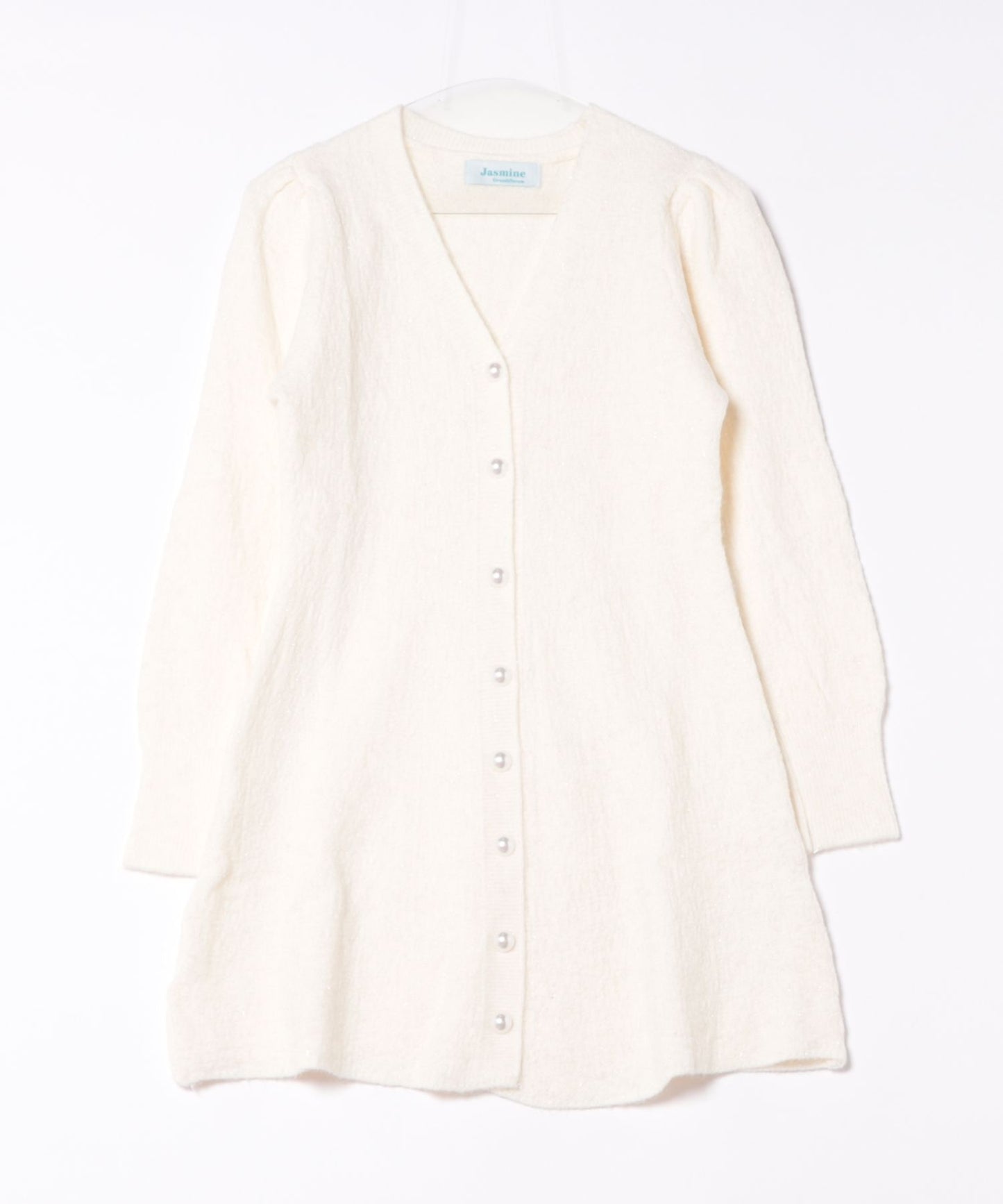 【Jasmine】Vネックフレアミニニットワンピース