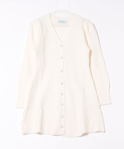 【Jasmine】Vネックフレアミニニットワンピース