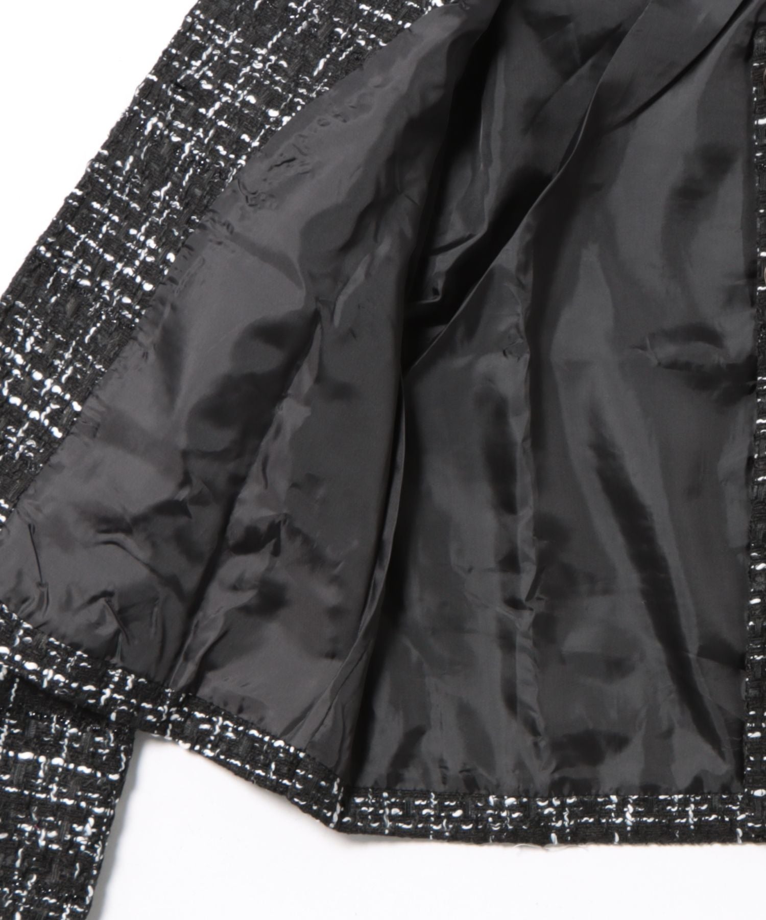 【Jasmine】ツイードノーカラージャケット+ミニスカート