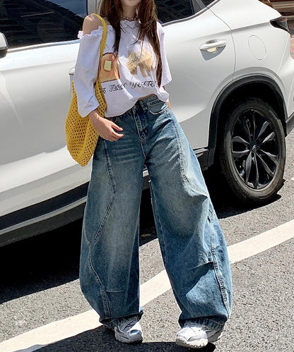 【HOOK】for girls ヴィンテージウォッシュ バルーンシルエットダメージデニムパンツ