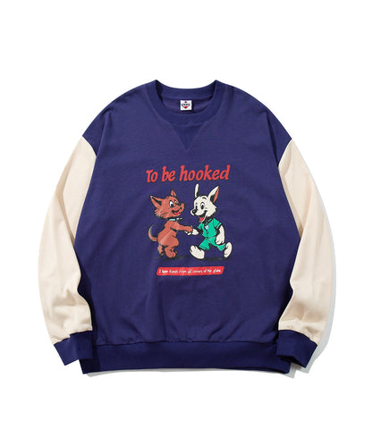 HOOK -original-　キャラクタープリント クルーネックスウェット