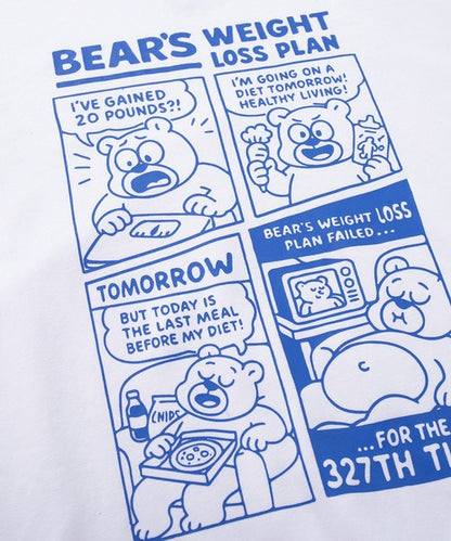 HOOK -original-　「BEAR’S WEIGHT LOSS PLAN」コミックプリント スウェット
