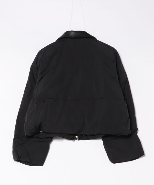 Color block short down jacket