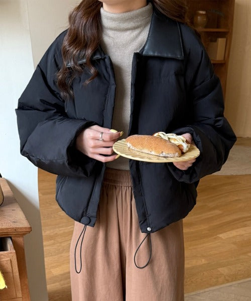 異素材カラーショートダウン