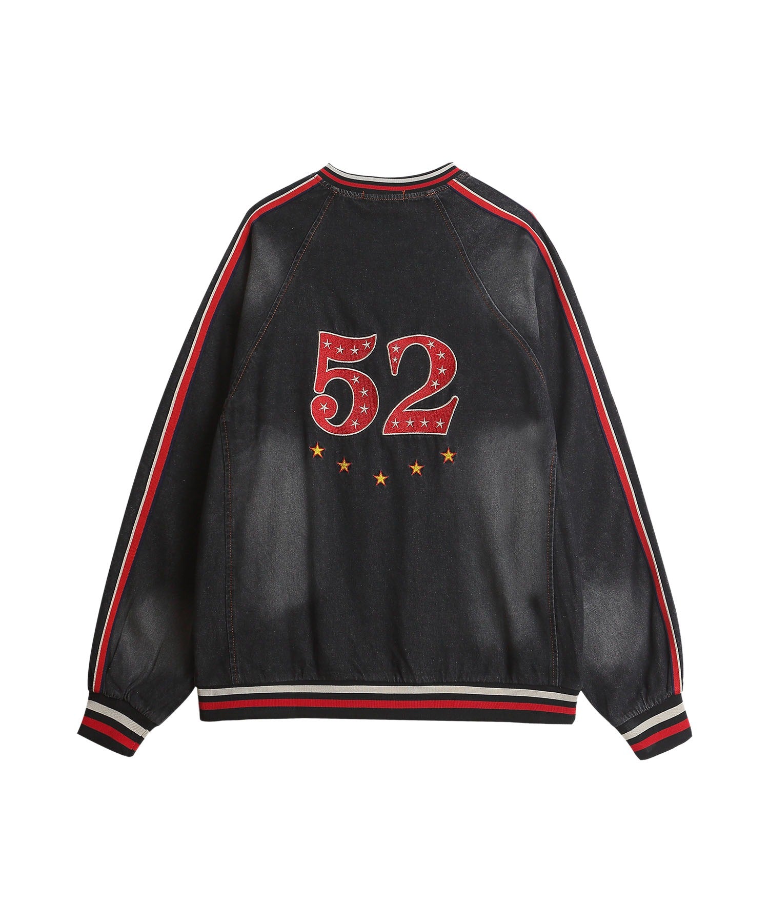 ヴィンテージ風 デニム Vネックトレーナー