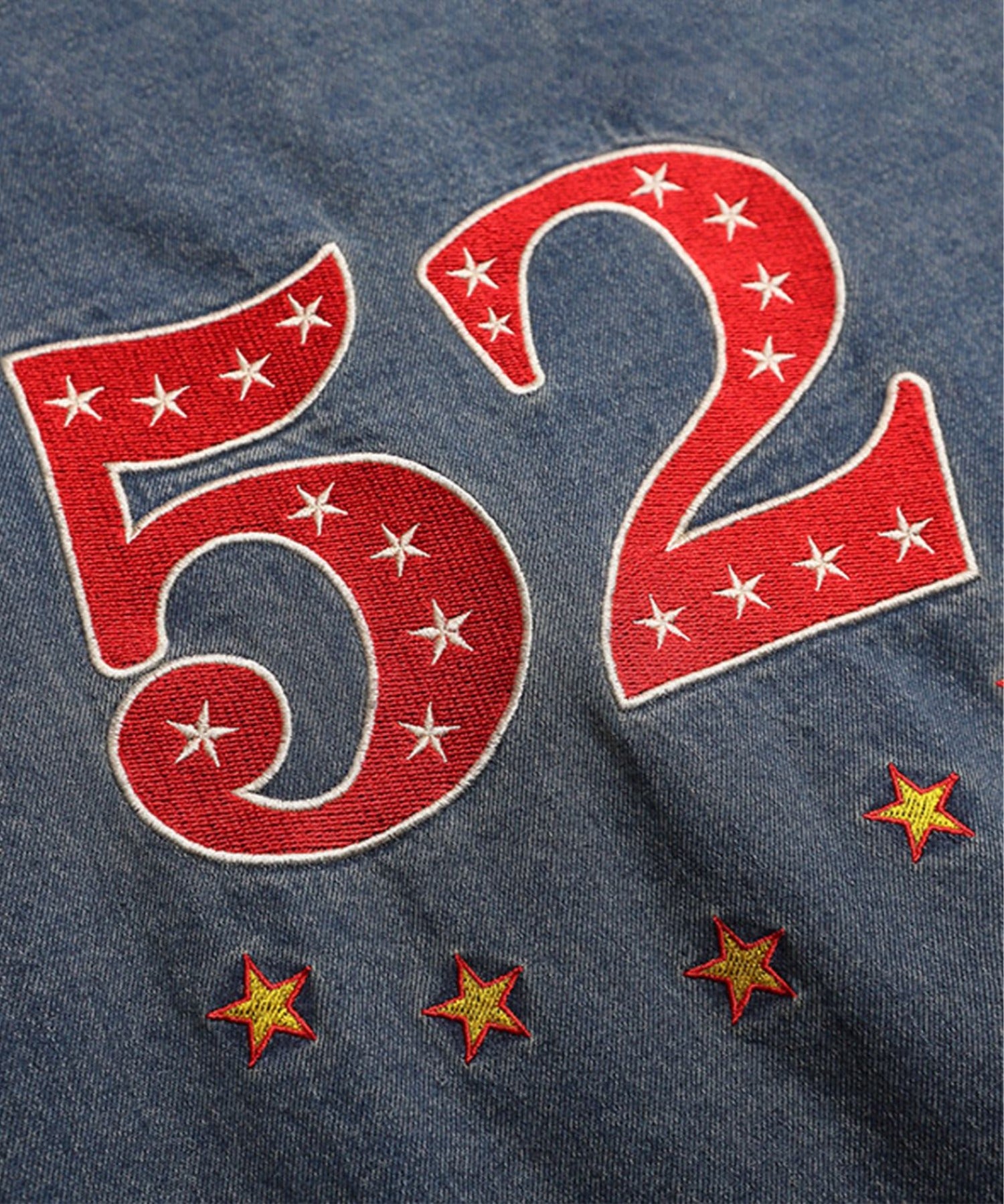 ヴィンテージ風 デニム Vネックトレーナー