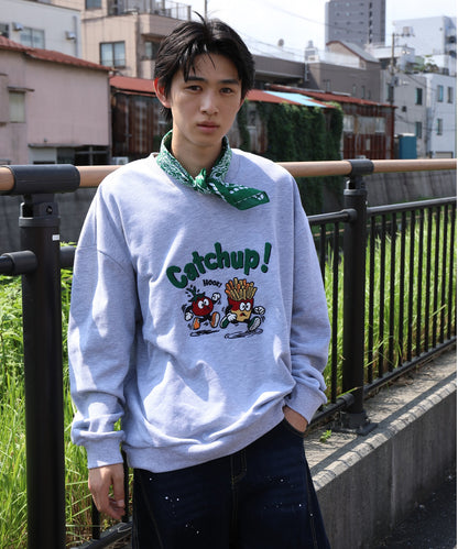 HOOK -original-　Catchup! ケチャップ＆フライ 刺繍スウェット