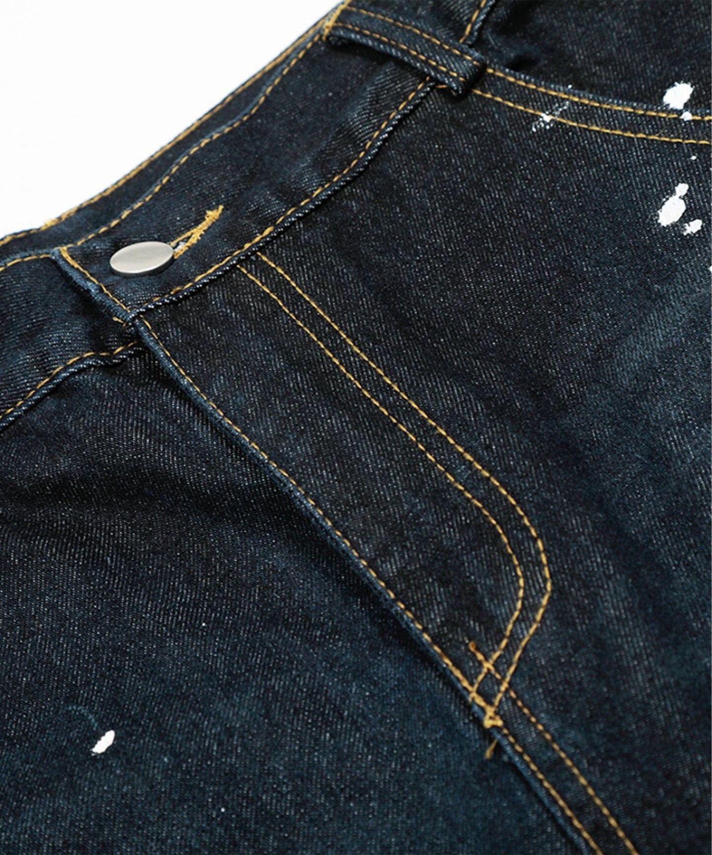 コクーン ペンキ加工 デニムパンツ
