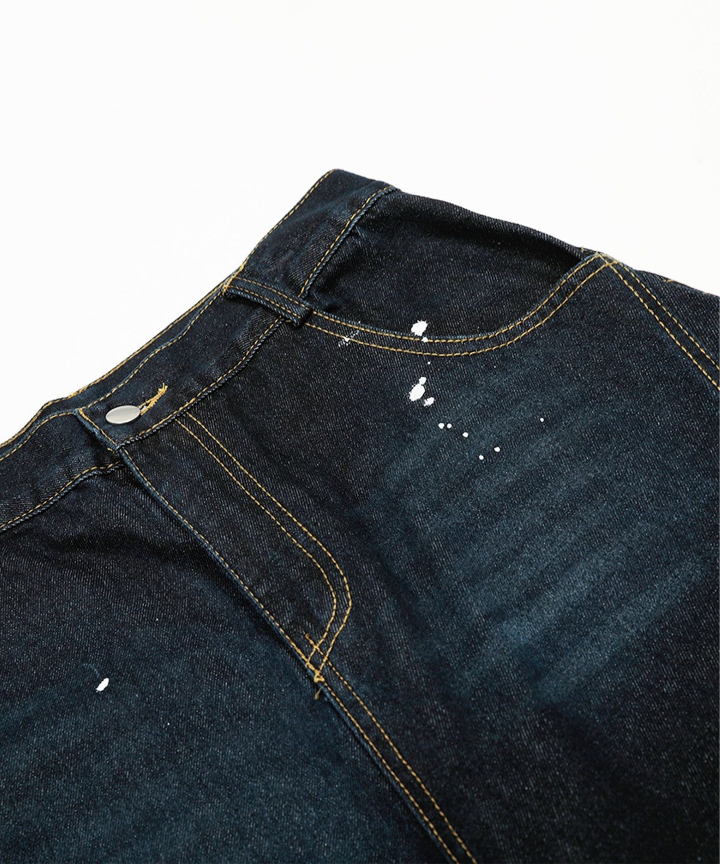 コクーン ペンキ加工 デニムパンツ