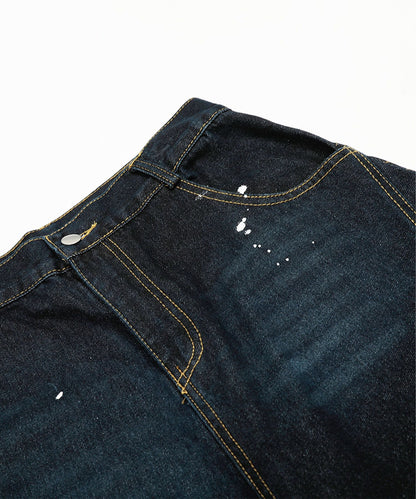 コクーン ペンキ加工 デニムパンツ