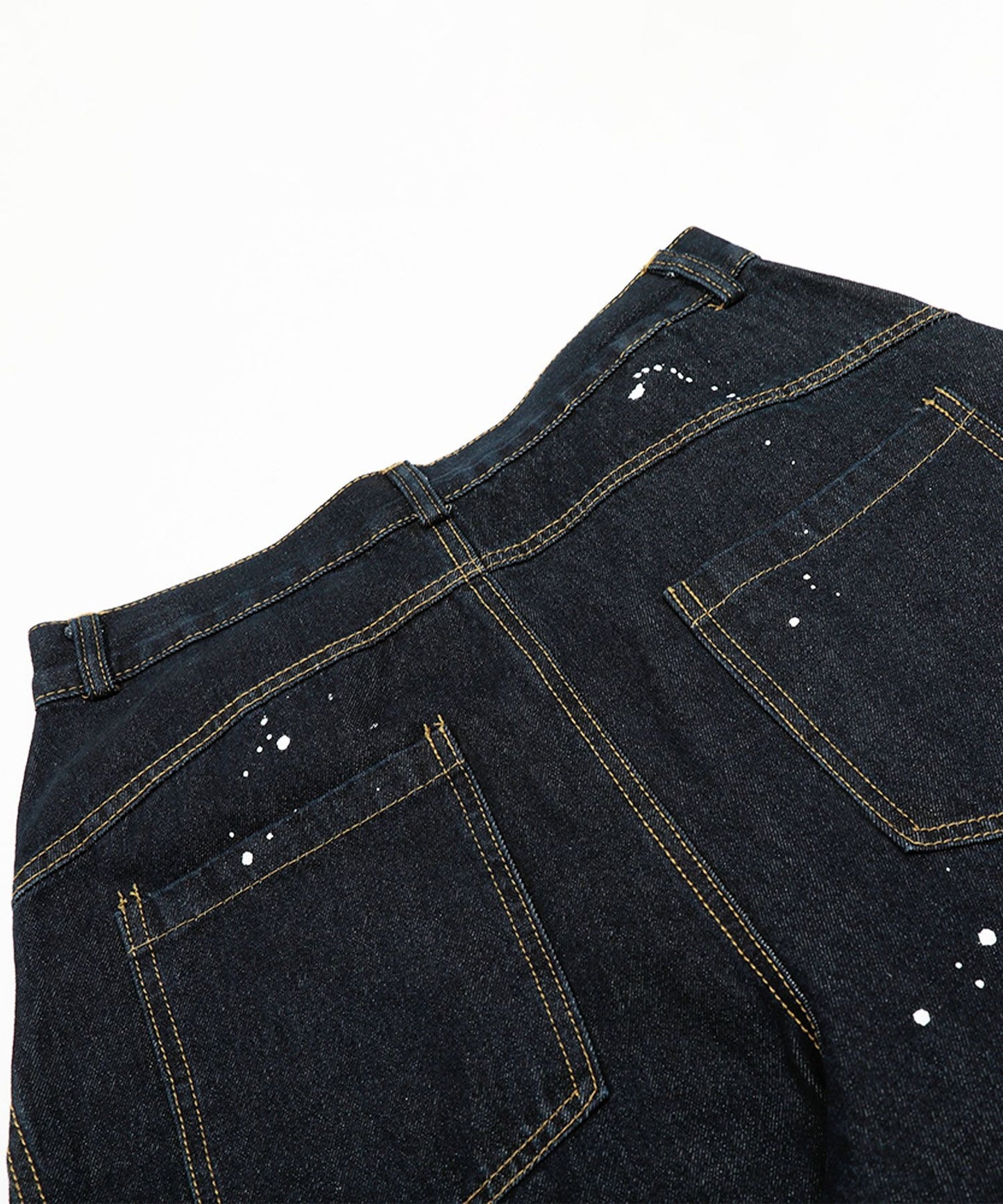 コクーン ペンキ加工 デニムパンツ