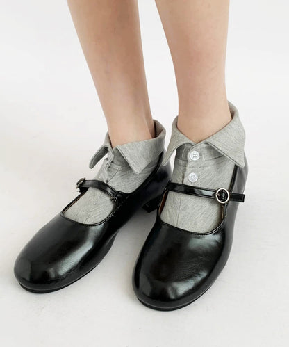 【HOOK】for girls ポロ襟デザイン　ヴィンテージライク 無地ショートソックス