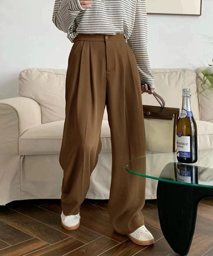 ストレート タック ワイドパンツ