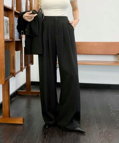 ストレート タック ワイドパンツ