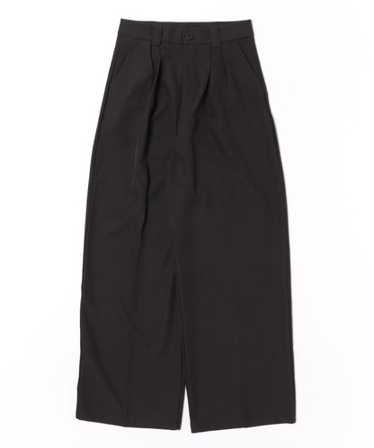 aimoha /ストレート ダブルタック ワイドパンツ