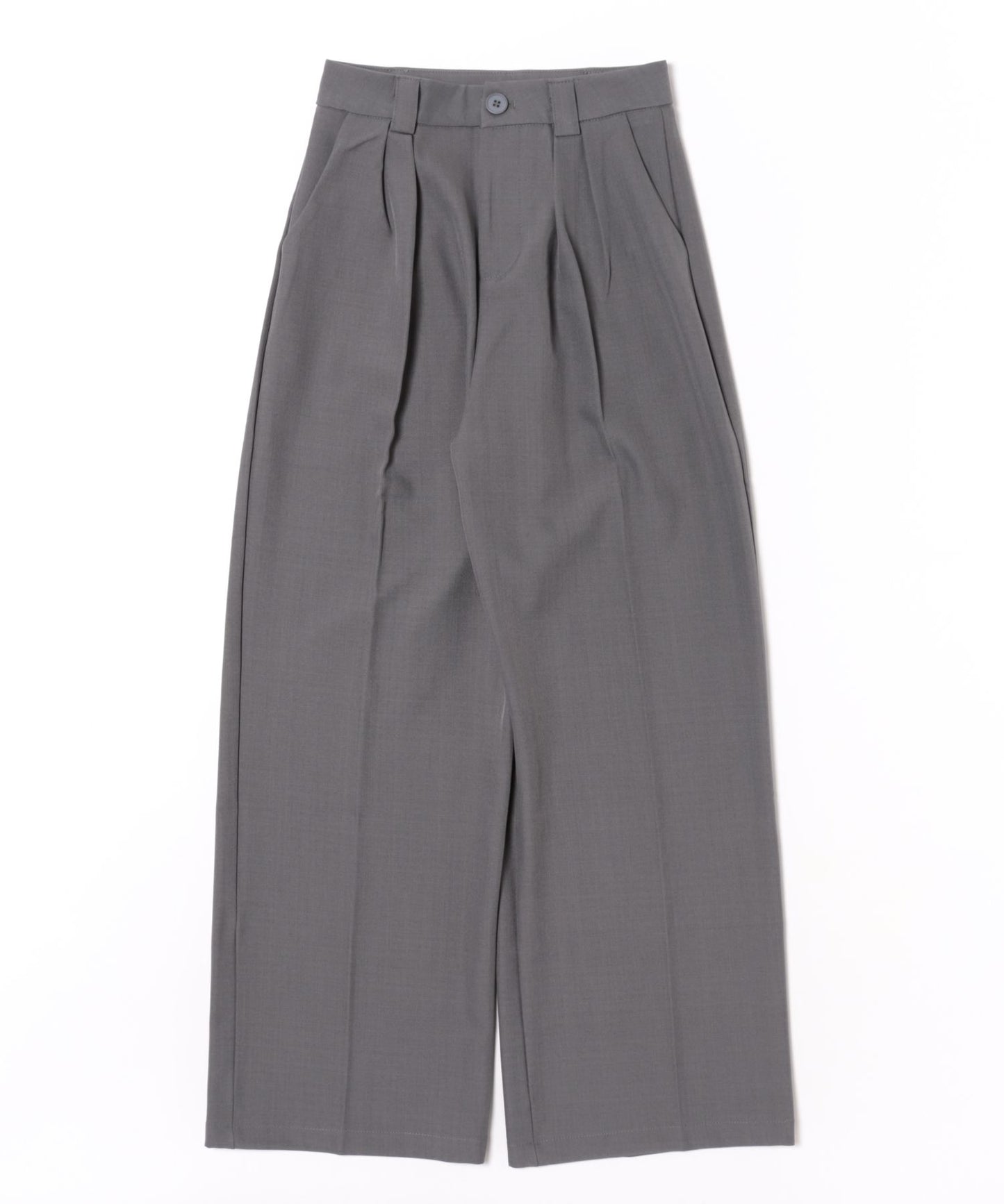 aimoha /ストレート ダブルタック ワイドパンツ