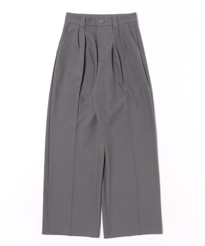 aimoha /ストレート ダブルタック ワイドパンツ