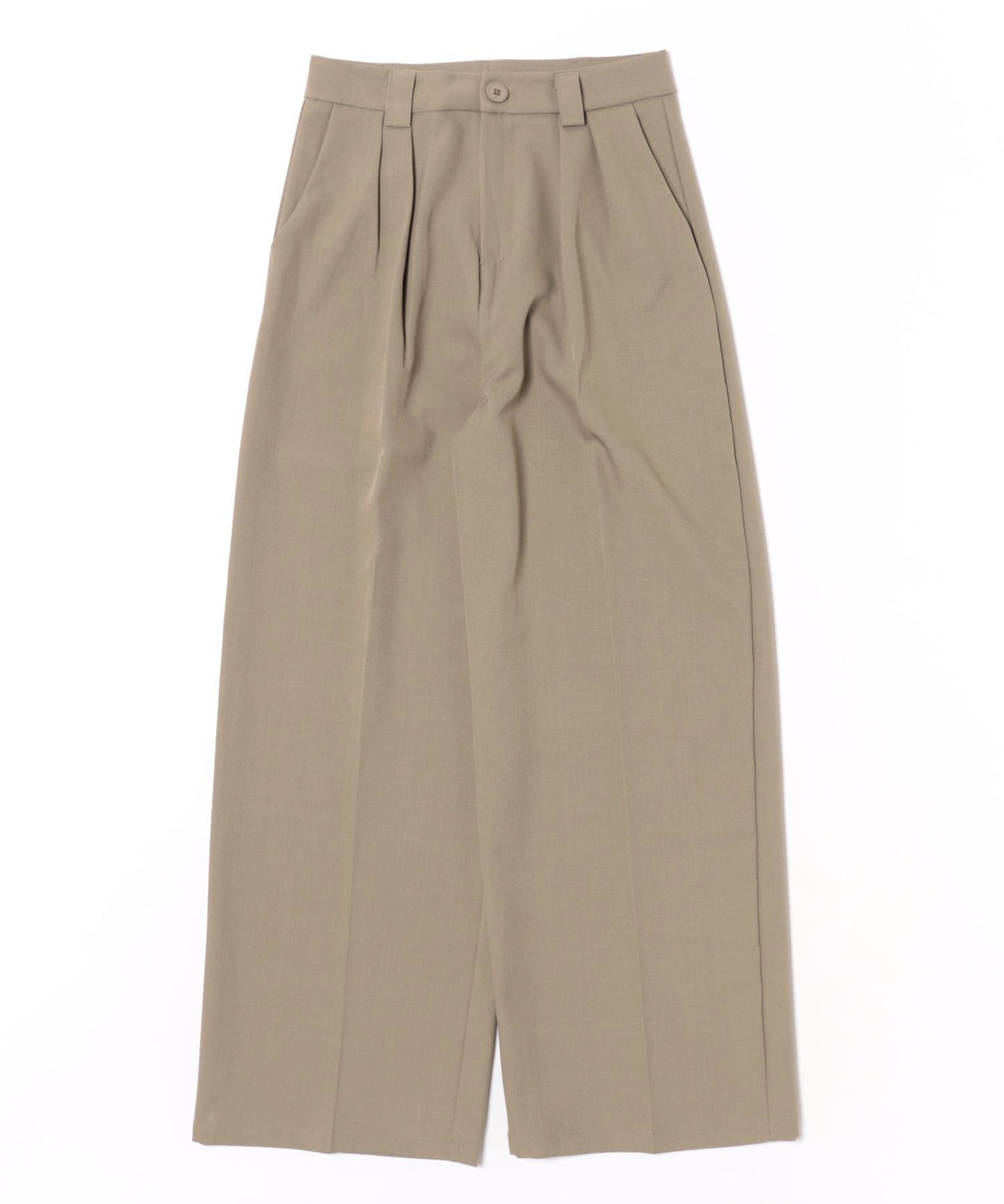 aimoha /ストレート ダブルタック ワイドパンツ