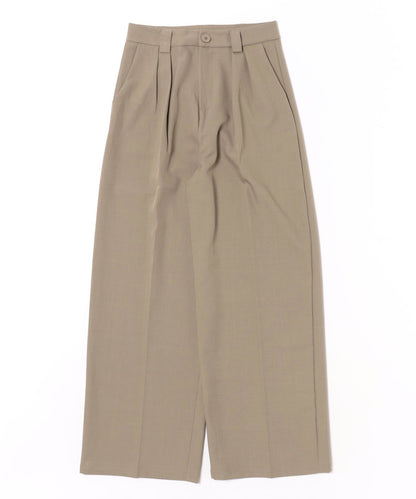 aimoha /ストレート ダブルタック ワイドパンツ