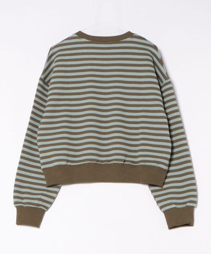 オーバーシルエット ボーダー プルオーバー