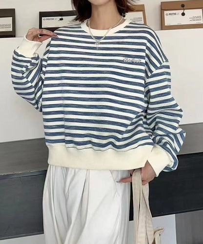 オーバーシルエット ボーダー プルオーバー