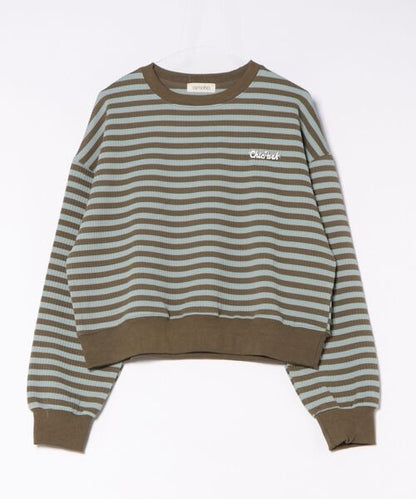 オーバーシルエット ボーダー プルオーバー