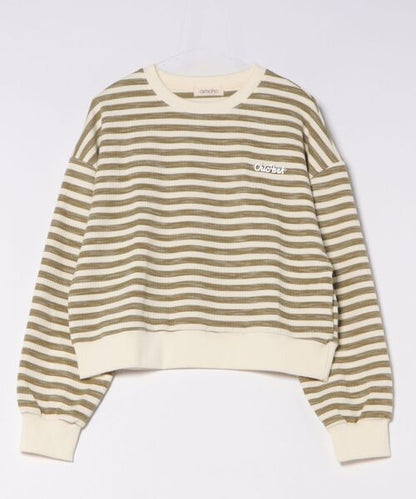 オーバーシルエット ボーダー プルオーバー