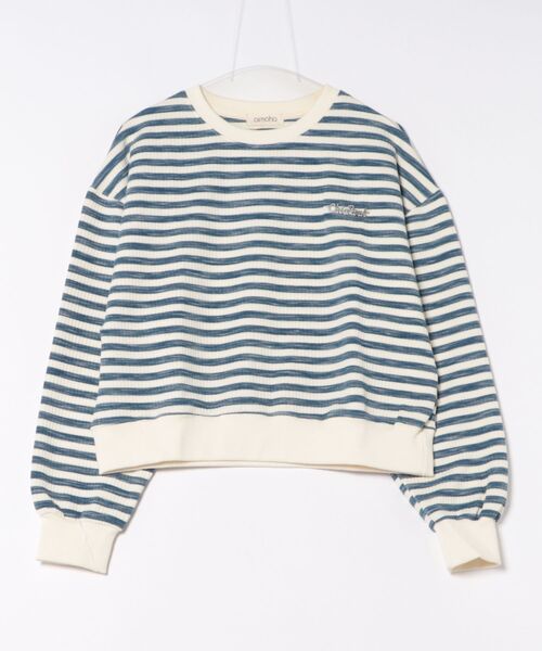 オーバーシルエット ボーダー プルオーバー