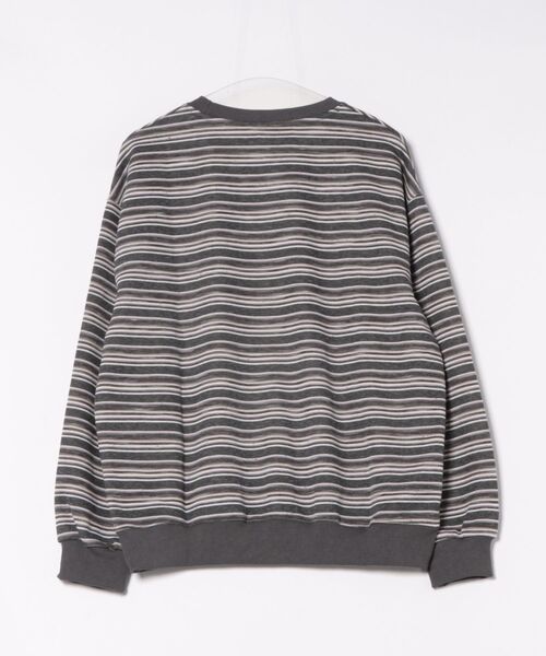 オーバーシルエット マルチボーダー プルオーバー