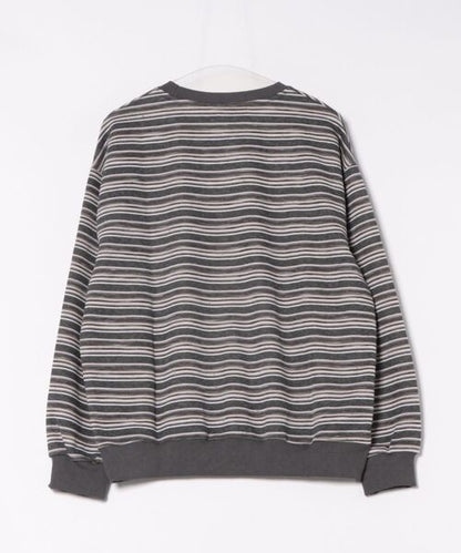 オーバーシルエット マルチボーダー プルオーバー