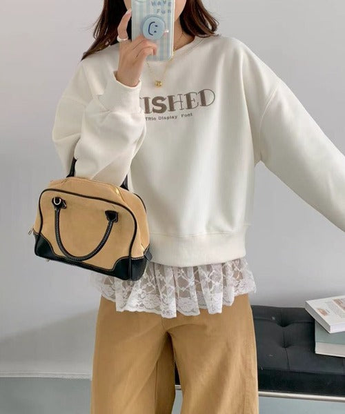 オーバーシルエット ロゴ刺繍 スウェット