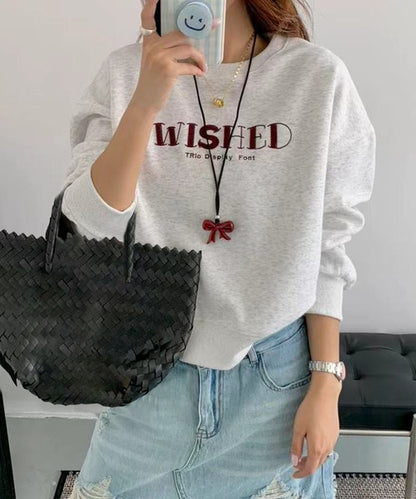 オーバーシルエット ロゴ刺繍 スウェット