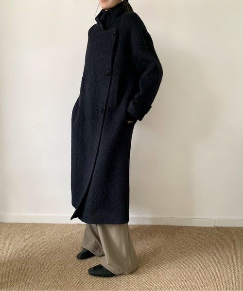 DECADE CLASSIC ウールアルパカシャギーステンカラーコート
