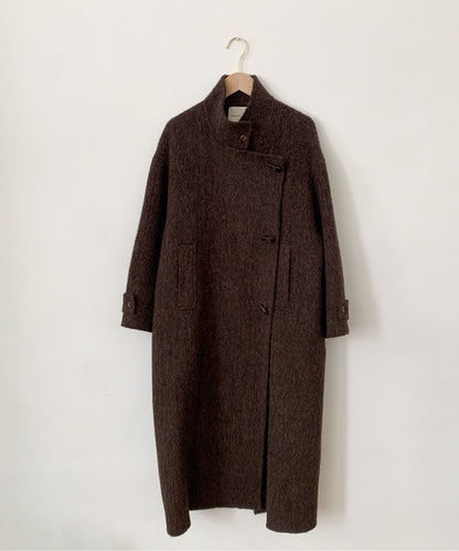 DECADE CLASSIC ウールアルパカシャギーステンカラーコート
