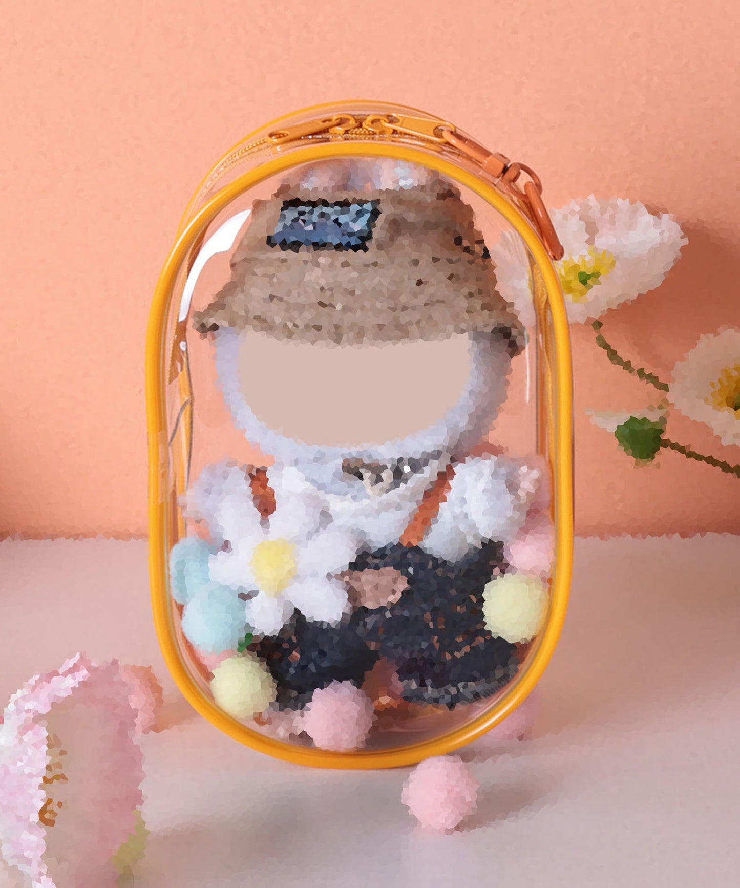 キーホルダー付きクリアポーチ