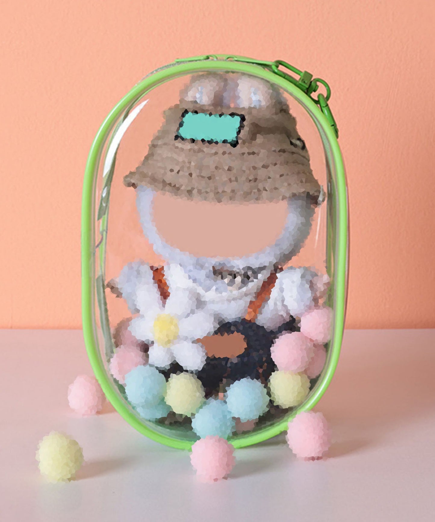 キーホルダー付きクリアポーチ