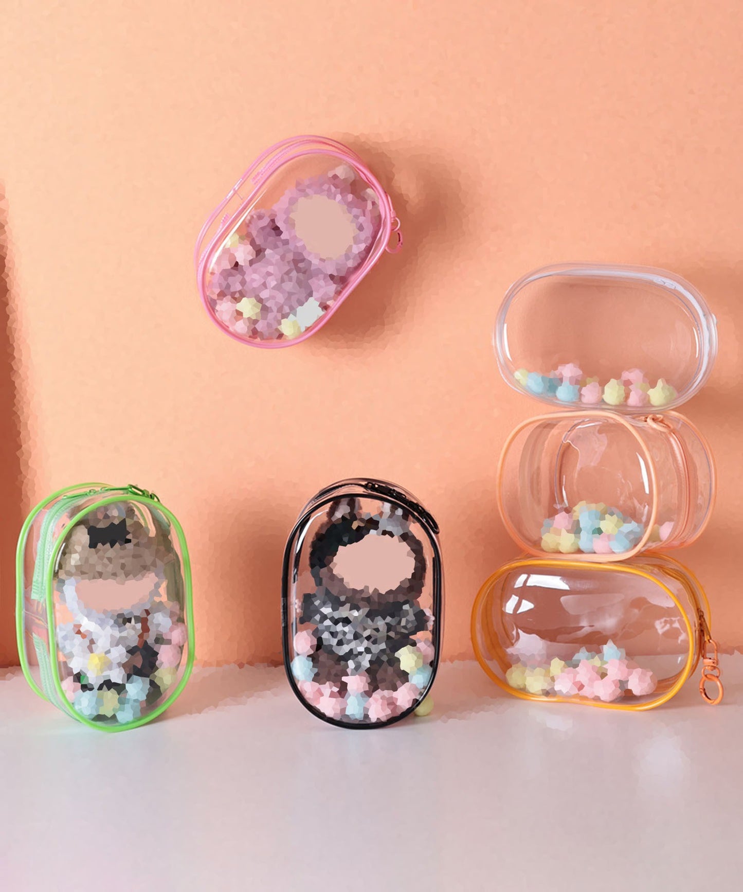 キーホルダー付きクリアポーチ