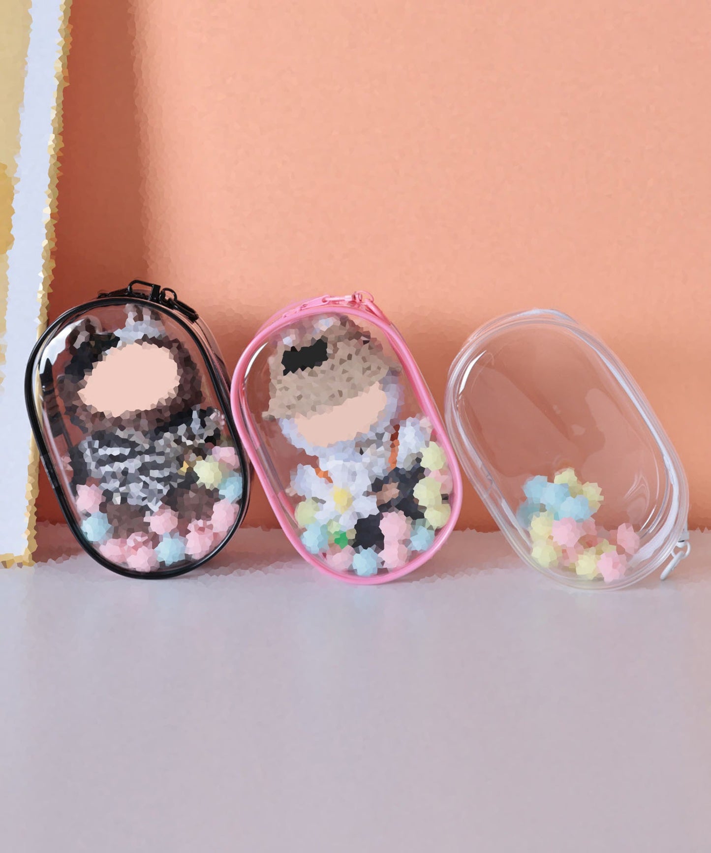 キーホルダー付きクリアポーチ