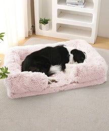 Fluffy sofa-style pet bed