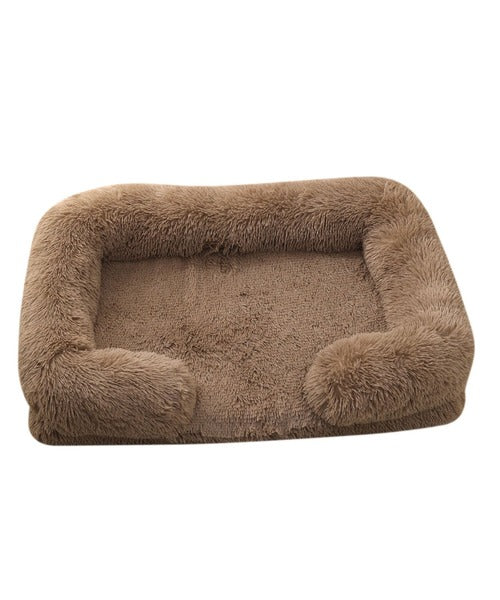 Fluffy sofa-style pet bed
