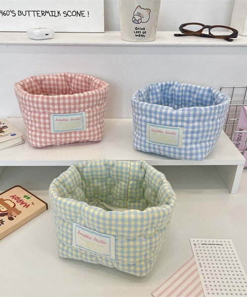 キルティングスモールバスケット