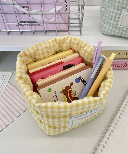 キルティングスモールバスケット