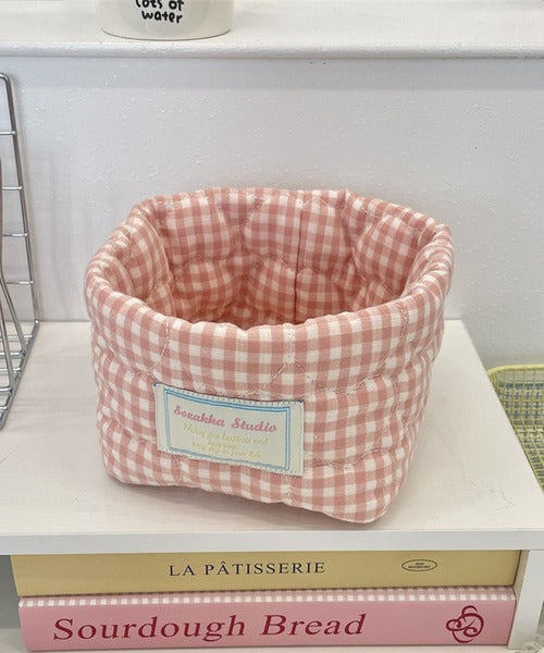 キルティングスモールバスケット