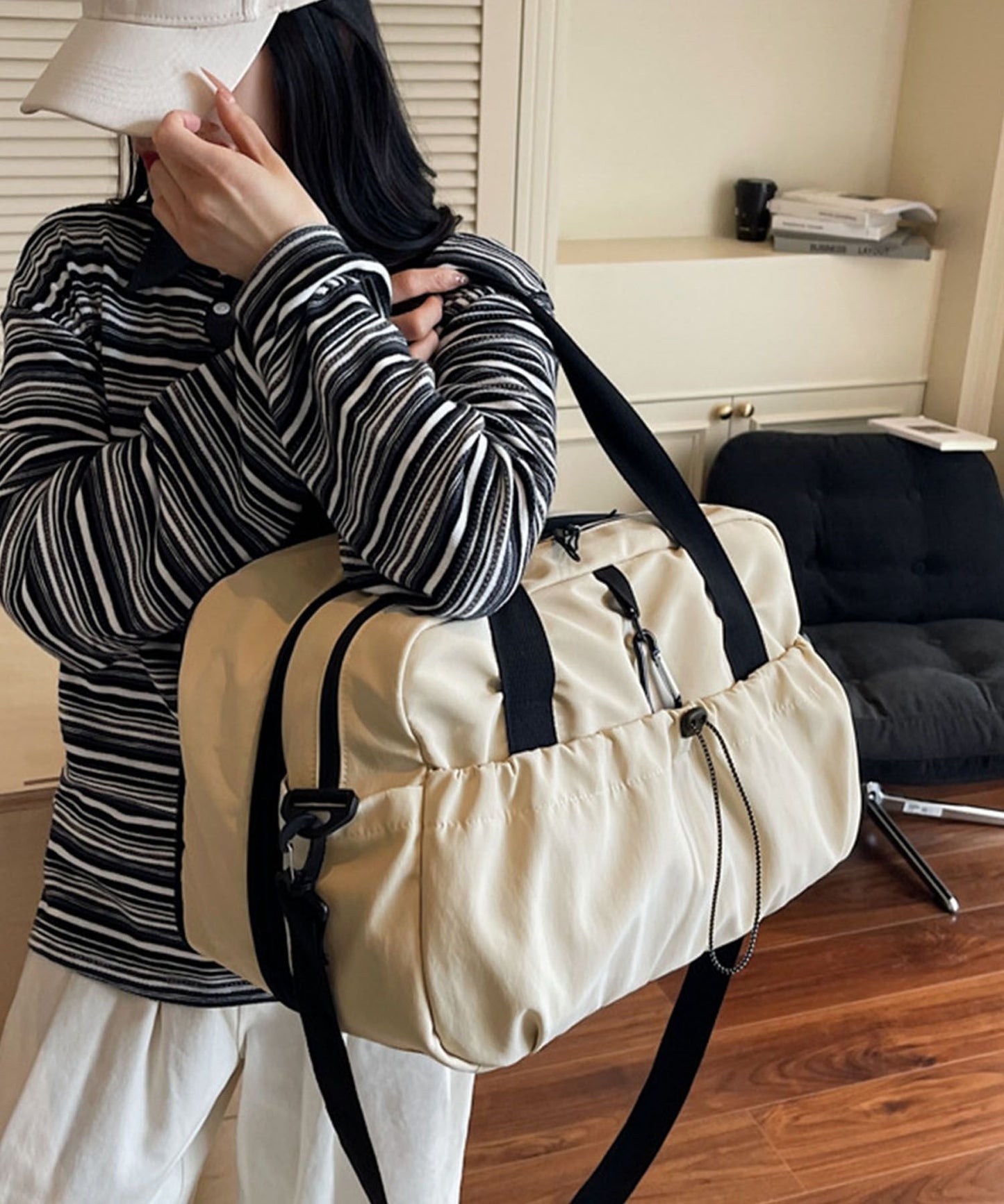 【B.A.G】拡張できるボストンバッグ