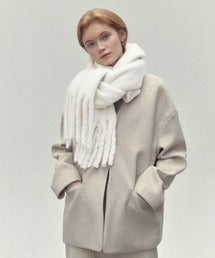 ビッグフリンジ大判ストール