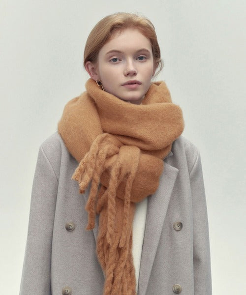ビッグフリンジ大判ストール
